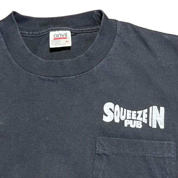 Squeeze In Pub Motorcycle Bar Vintage Bike Week 1995 Daytona FL T-Shirt Lg - Picture 3 of 8